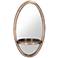 Petite Ogee Gold 7" x 12 3/4" Oval Wall Mirror with Shelf