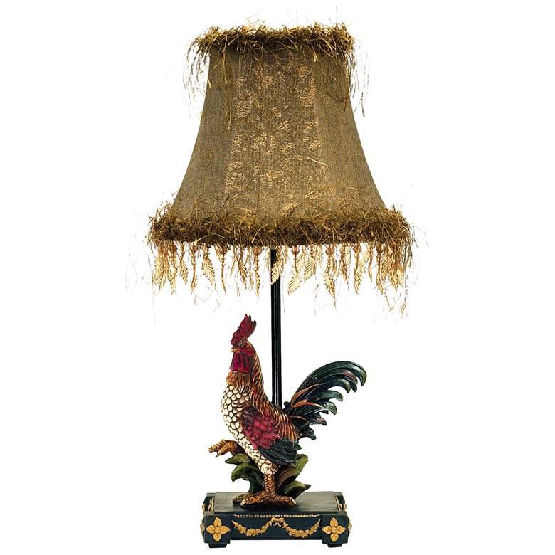 Image 1 Petite Rooster 19" High 1-Light Table Lamp - Multicolor - LED