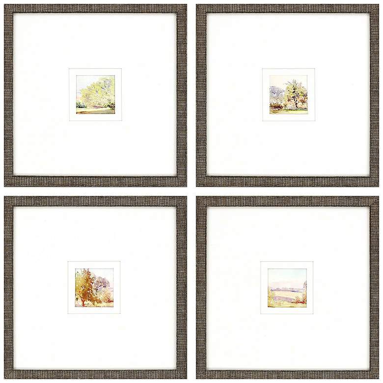 Image 1 Petite Sunrise 13"W x 13"H Framed Art Set of 4