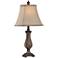 Petite Vase Rectangle Shade 25" High Table Lamp