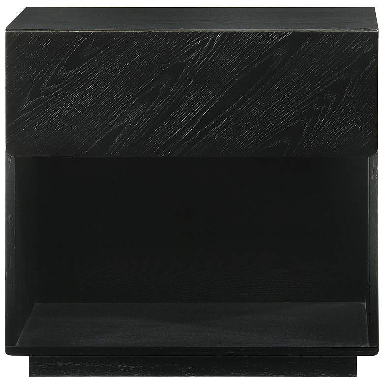 Image 1 Petra 1 Drawer Nightstand in Wood and Black Finish