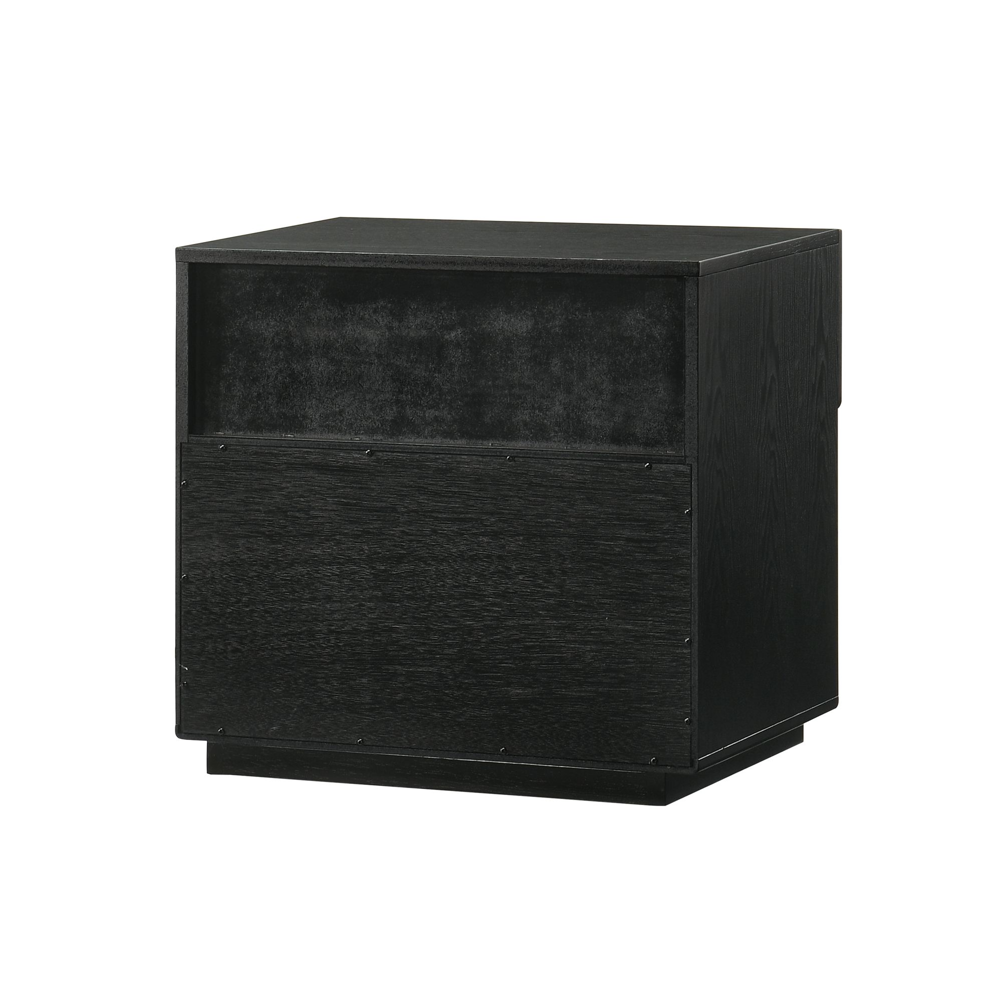 Image 5 Petra 1 Drawer Nightstand in Wood and Black Finish more views