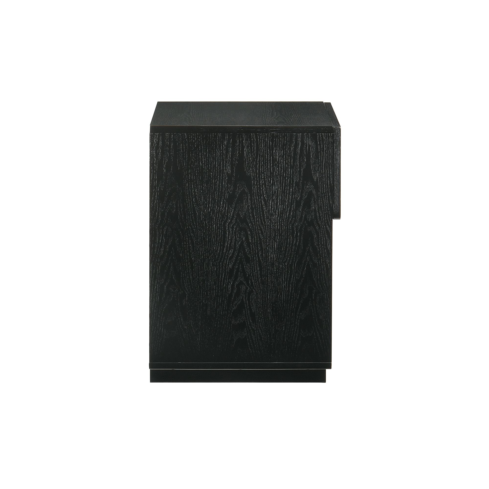 Image 7 Petra 1 Drawer Nightstand in Wood and Black Finish more views