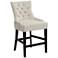 Petra 25" Tufted Upholstered Chenille Counter Stool