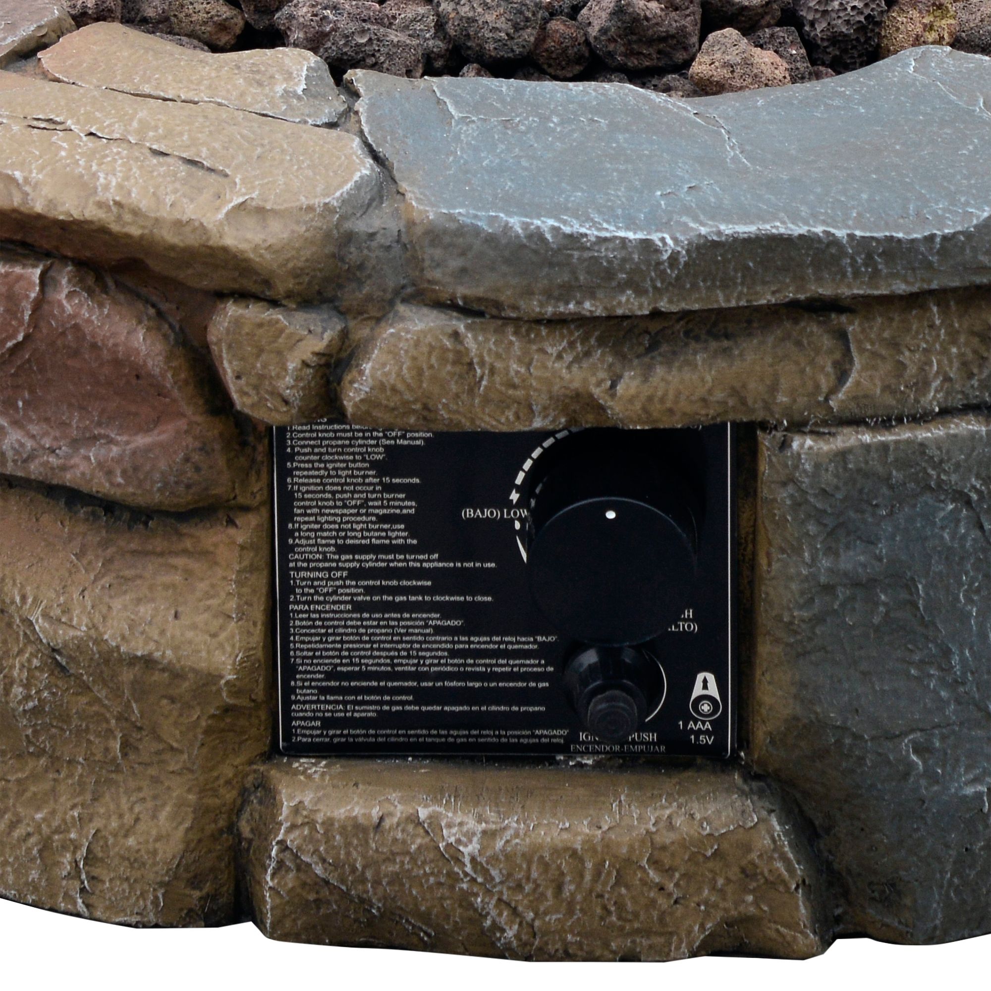 envirostone propane fire pit