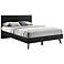 Petra Black Wood Queen Platform Bed