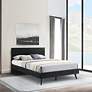 Petra Black Wood Queen Platform Bed
