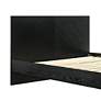 Petra Black Wood Queen Platform Bed