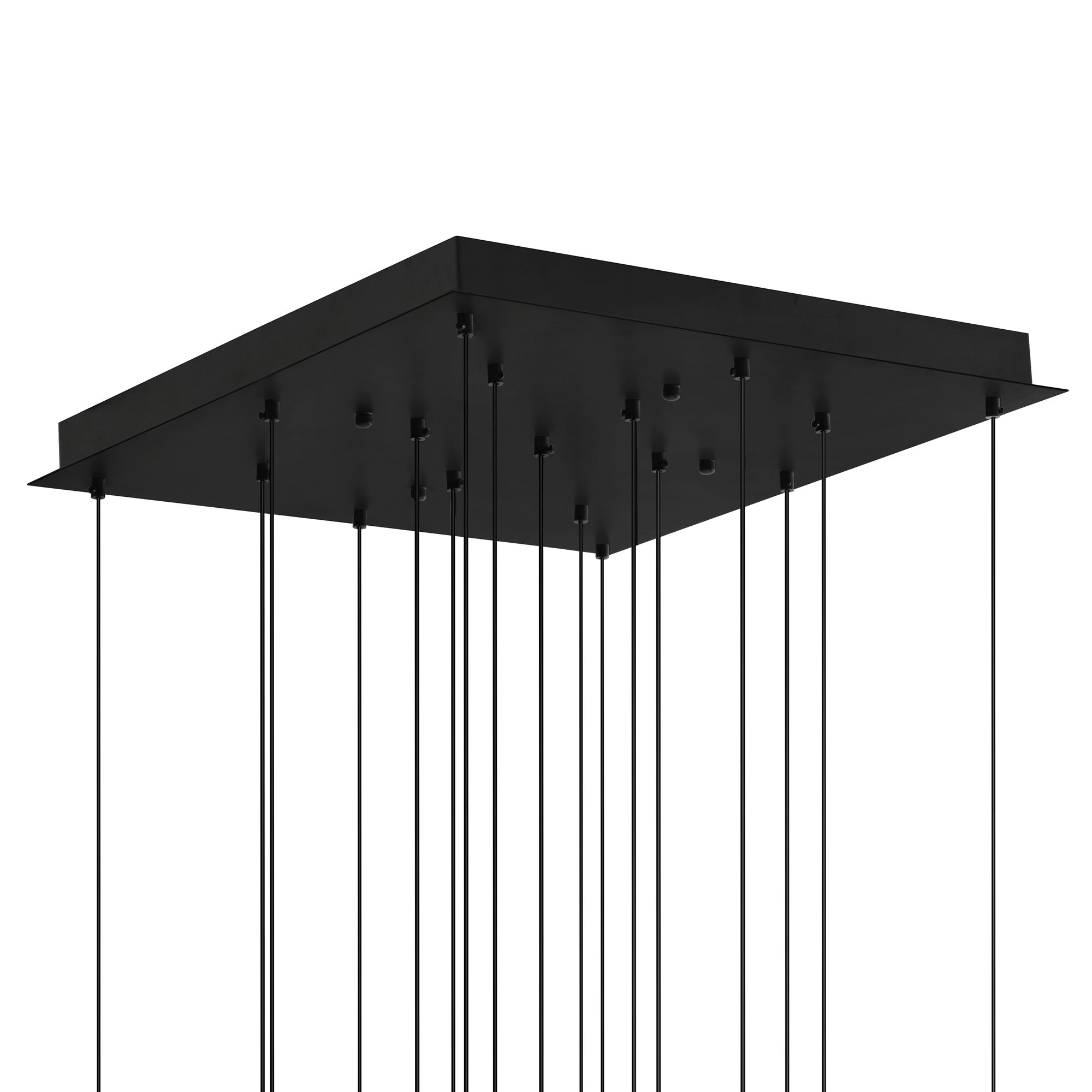Image 6 Petra Integrated LED 24in Black Chandelier with Handcrafted Glass more views