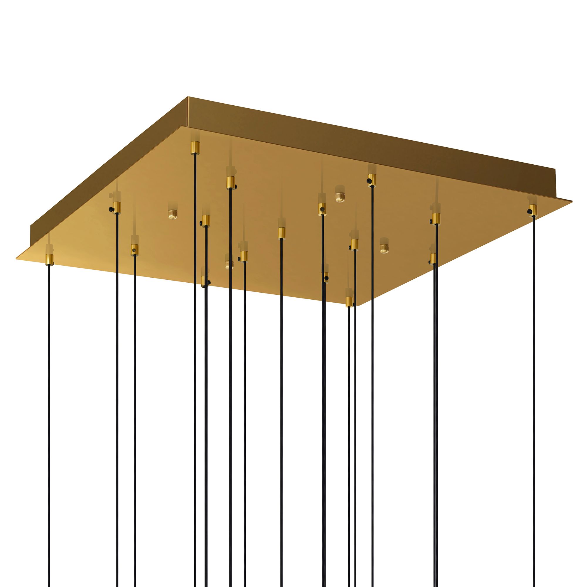 Image 6 Petra Integrated LED 24in Brass Chandelier with Handcrafted Glass more views