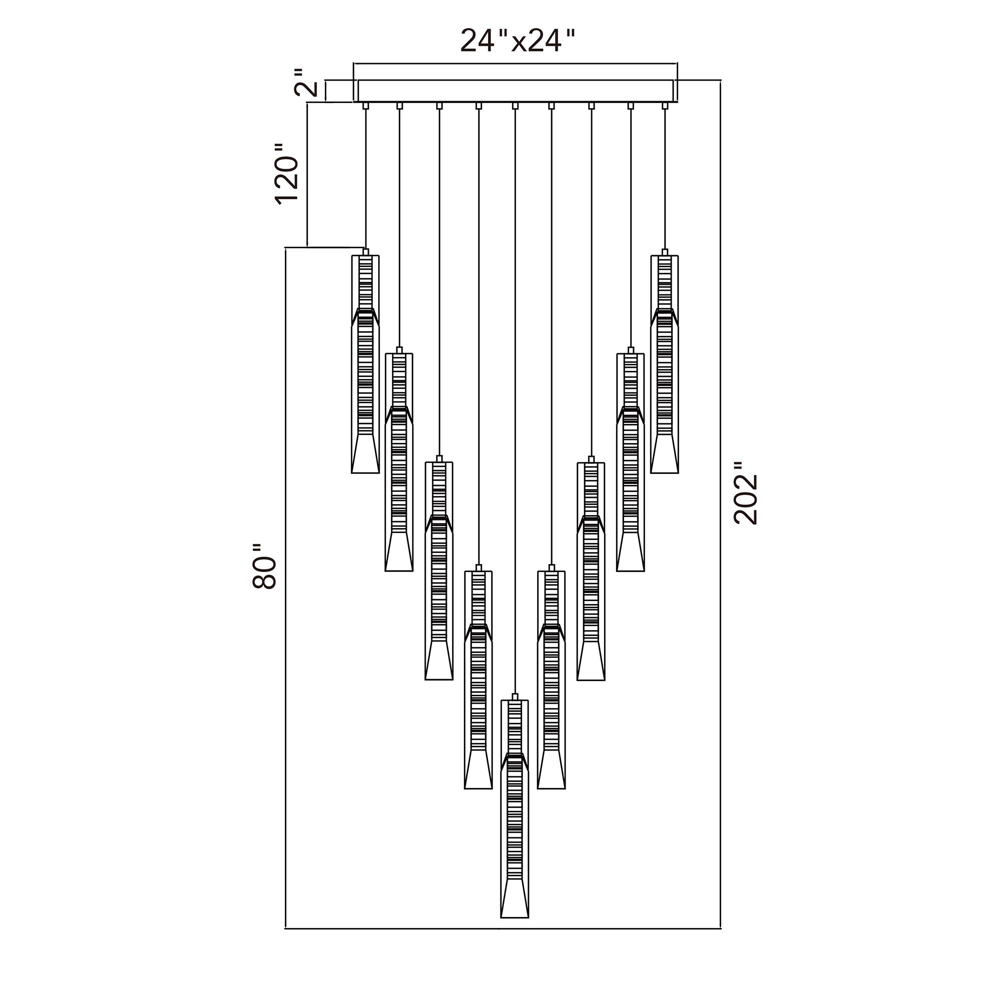 Petra Integrated LED 24in Brass Chandelier with Handcrafted Glass
