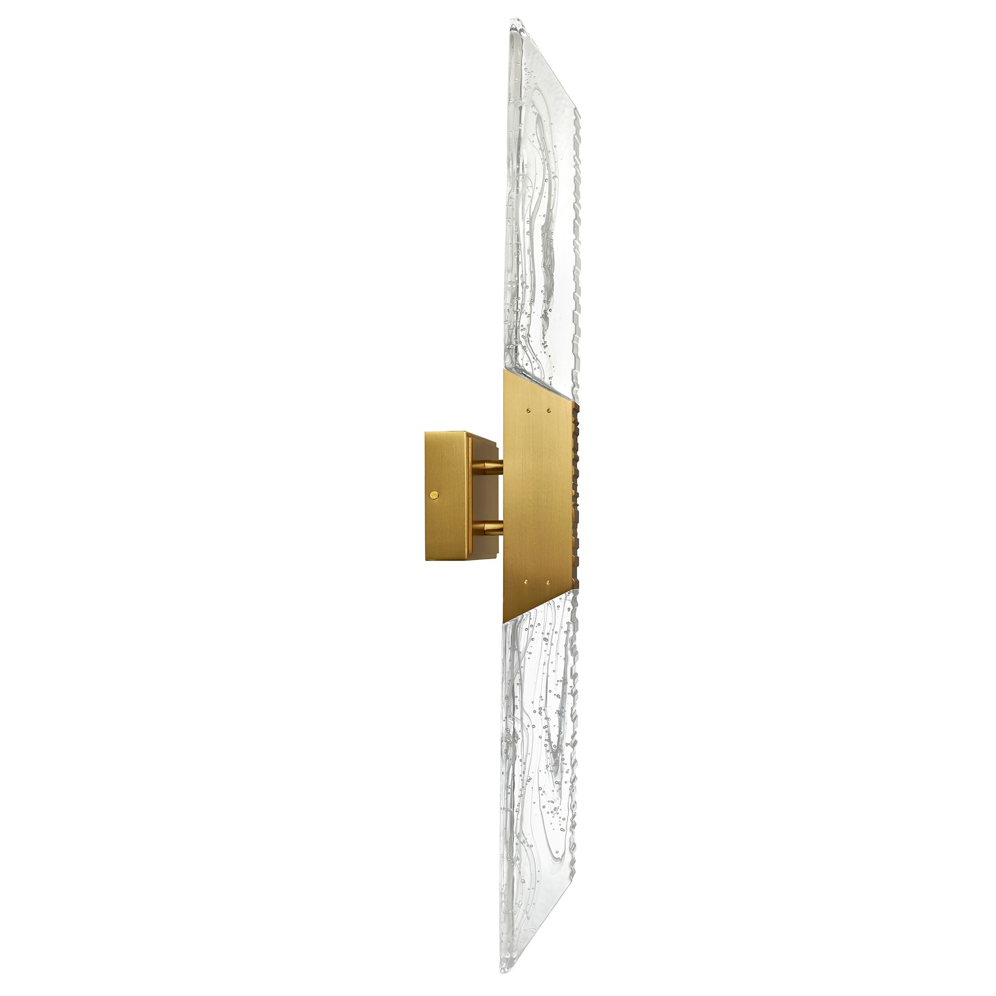 Image 5 Petra Integrated LED 36in Brass Vanity Light with Handcrafted Glass more views