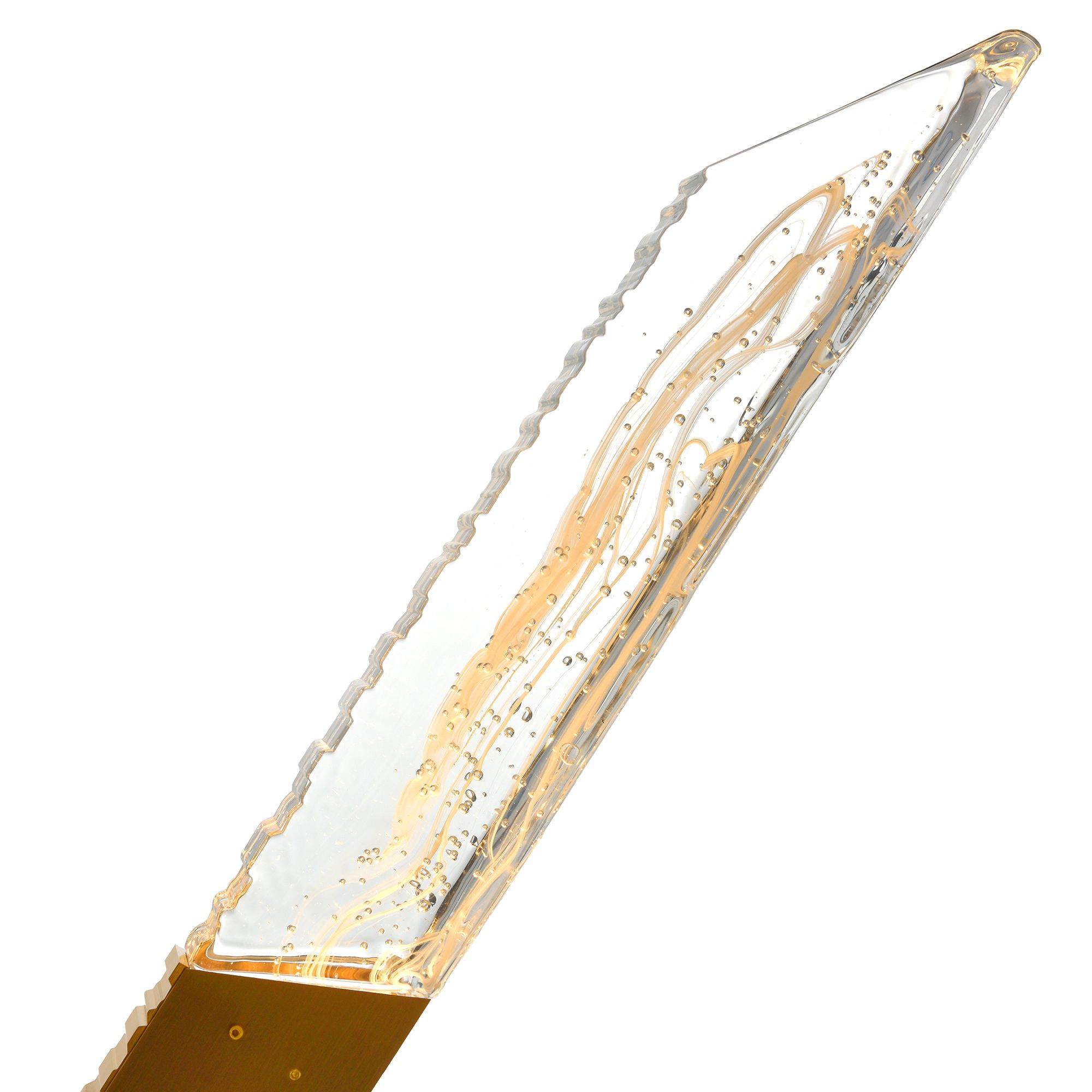 Image 6 Petra Integrated LED 36in Brass Vanity Light with Handcrafted Glass more views