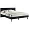Petra King Platform Bed Frame in Wood and Black Finish