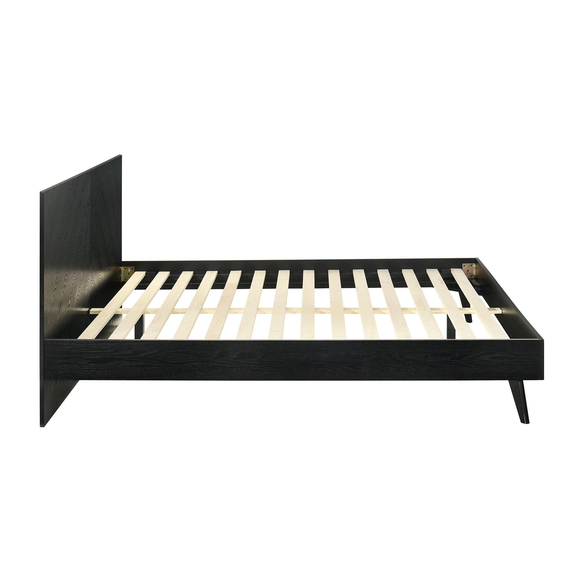Image 5 Petra King Platform Bed Frame in Wood and Black Finish more views
