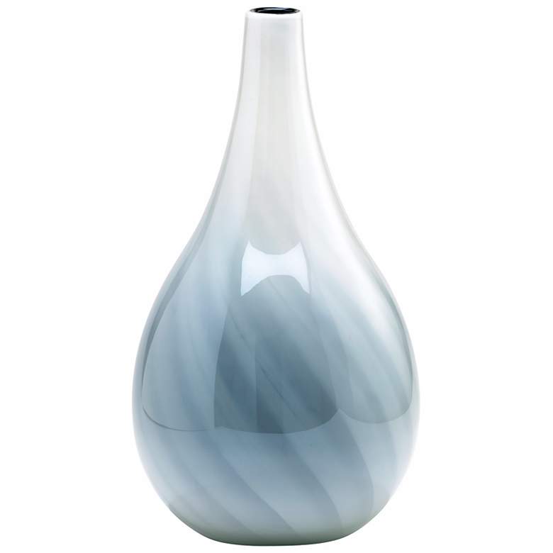 Image 1 Petra Large Smoked and White 23 1/2 inch High Glass Vase