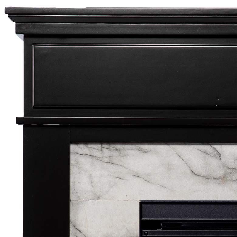 Image 3 Petradale 36"W Black Gray Electric Color Changing Fireplace more views