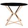 Petrife 41 1/4" Wide Gold and Black Round Dining Table