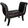 Petronelli Dark Brown 38" Wide Leather Match Bench
