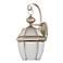 Pewter and Frosted Glass 16" High Lantern Outdoor Wall Light