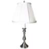 Pewter Finish 19" High Candlestick Table Lamp