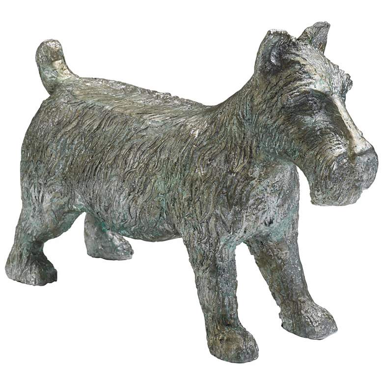 Image 1 Pewter Finish Collectible Large 6" High Scottie Dog Token