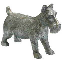 Pewter Finish Collectible Large 6&quot; High Scottie Dog Token