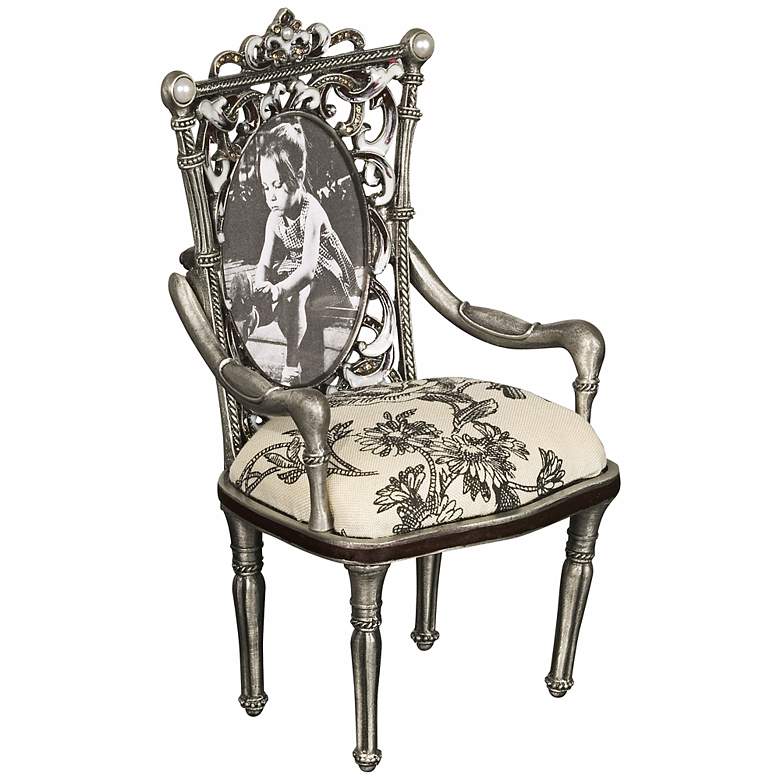 Image 1 Pewter Finish Victorian Chair Picture Frame