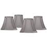 Pewter Gray Bell Chip Chandelier Shades 3x6x5 (Clip-On) Set of 4