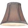 Pewter Gray Bell Chip Chandelier Shades 3x6x5 (Clip-On) Set of 6