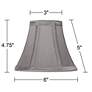 Pewter Gray Bell Lamp Shade 3x6x5 (Clip-On)