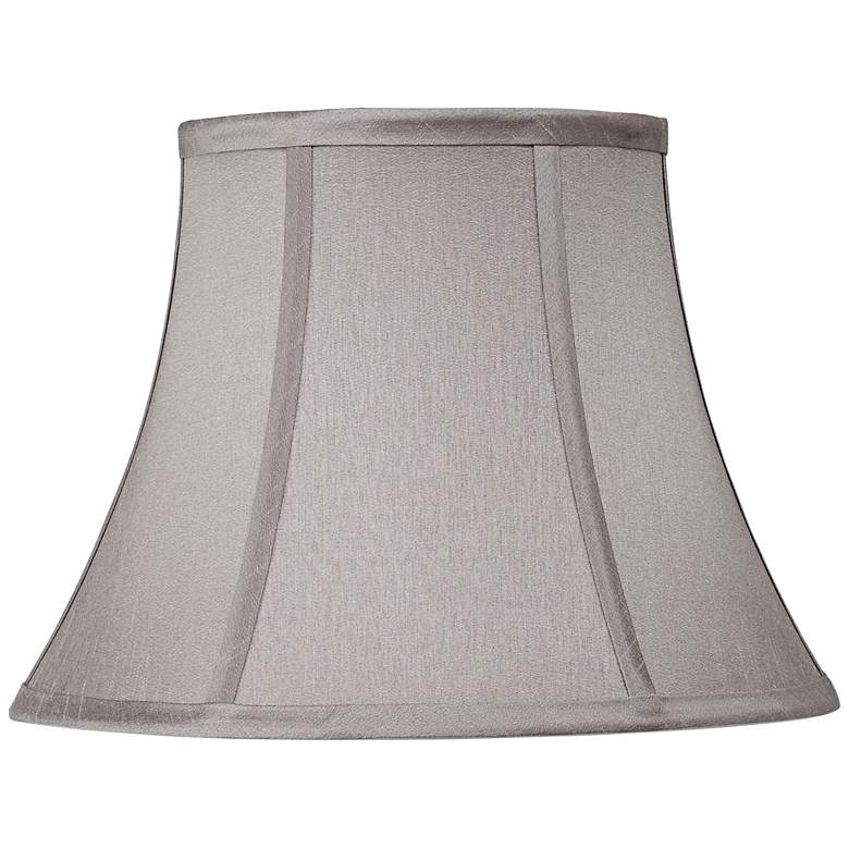 Image 1 Pewter Gray Bell Lamp Shade 7x12x9 (Spider)