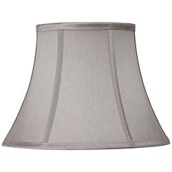 Pewter Gray Bell Lamp Shade 7x12x9 (Spider)