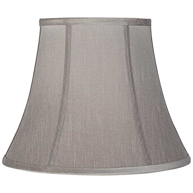 Image 1 Pewter Gray Bell Lamp Shade 8x14x11 (Spider)