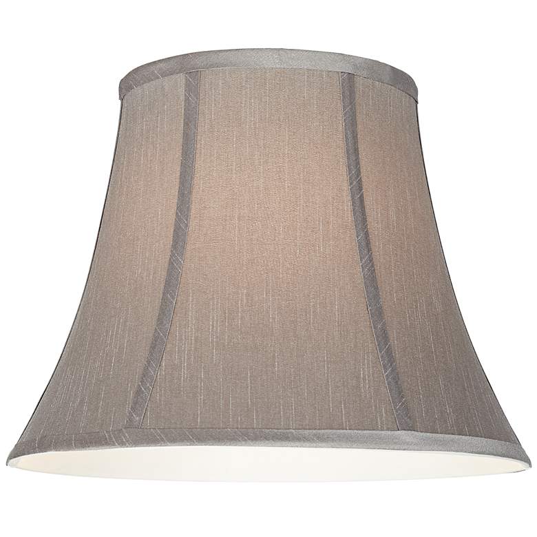 Image 2 Pewter Gray Bell Lamp Shade 8x14x11 (Spider) more views