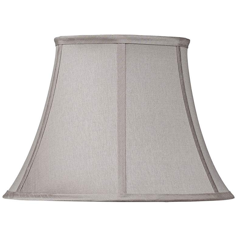 Image 2 Pewter Gray Oval Lamp Shade 7/9x13/15x10.5 (Spider) more views