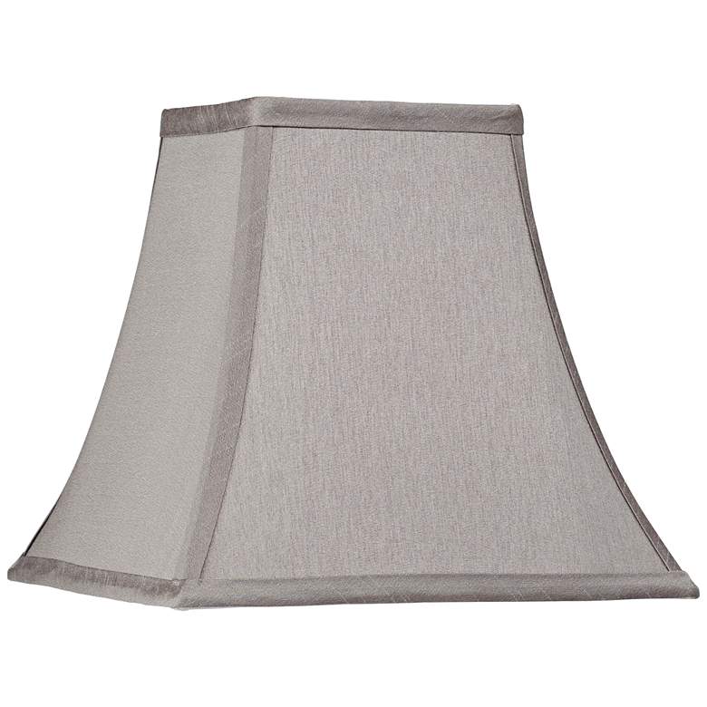 Image 4 Pewter Gray Set of 2 Square Lamp Shades 5.25x10x9.5 (Spider) more views