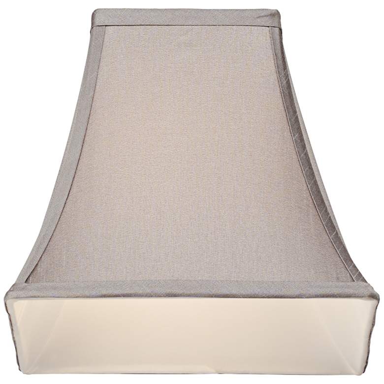 Image 5 Pewter Gray Set of 2 Square Lamp Shades 5.25x10x9.5 (Spider) more views