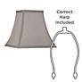 Pewter Gray Square Shade 5.25x10x9.5 (Spider)