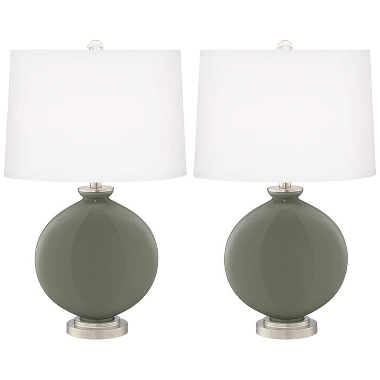 Image 2 Pewter Green Carrie Table Lamp Set of 2