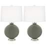 Pewter Green Carrie Table Lamp Set of 2