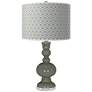 Pewter Green Diamonds Apothecary Table Lamp