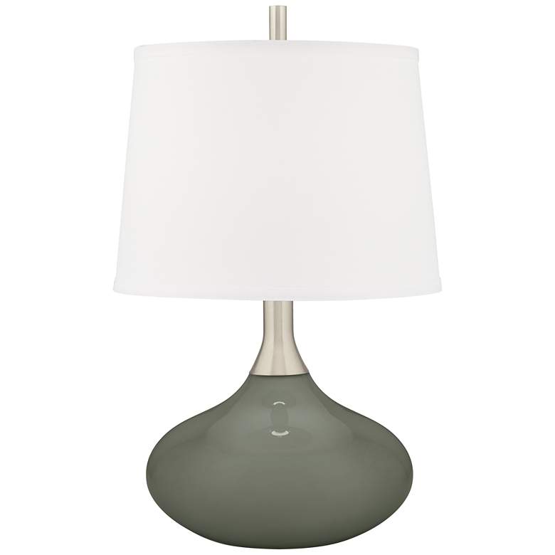 Image 1 Pewter Green Felix Modern Table Lamp