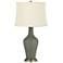 Pewter Green Fog Linen Shade Anya Table Lamp