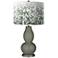 Pewter Green Mosaic Double Gourd Table Lamp