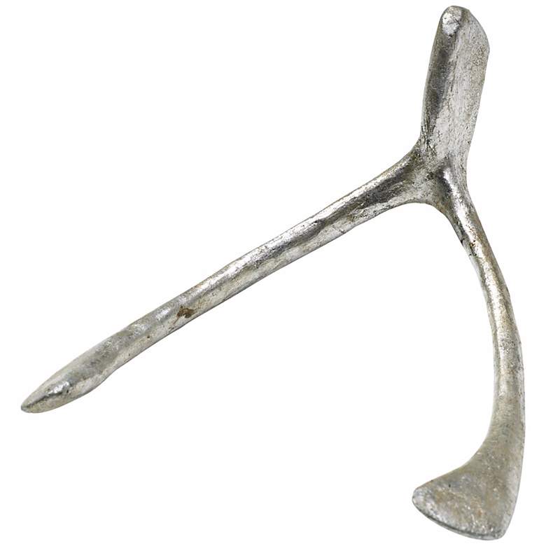 Image 1 Pewter Iron 6 inch Wide Wishbone