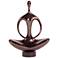 Pewter Lacquer 15" High Abstract Yoga Silhouette Sculpture
