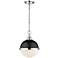 Peyton 11 1/2" Wide Chrome and Black Globe Mini Pendant