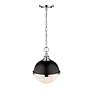 3_Peyton 11 1/2" Wide Chrome and Black Globe Mini Pendant more views