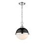 4_Peyton 11 1/2" Wide Chrome and Black Globe Mini Pendant more views